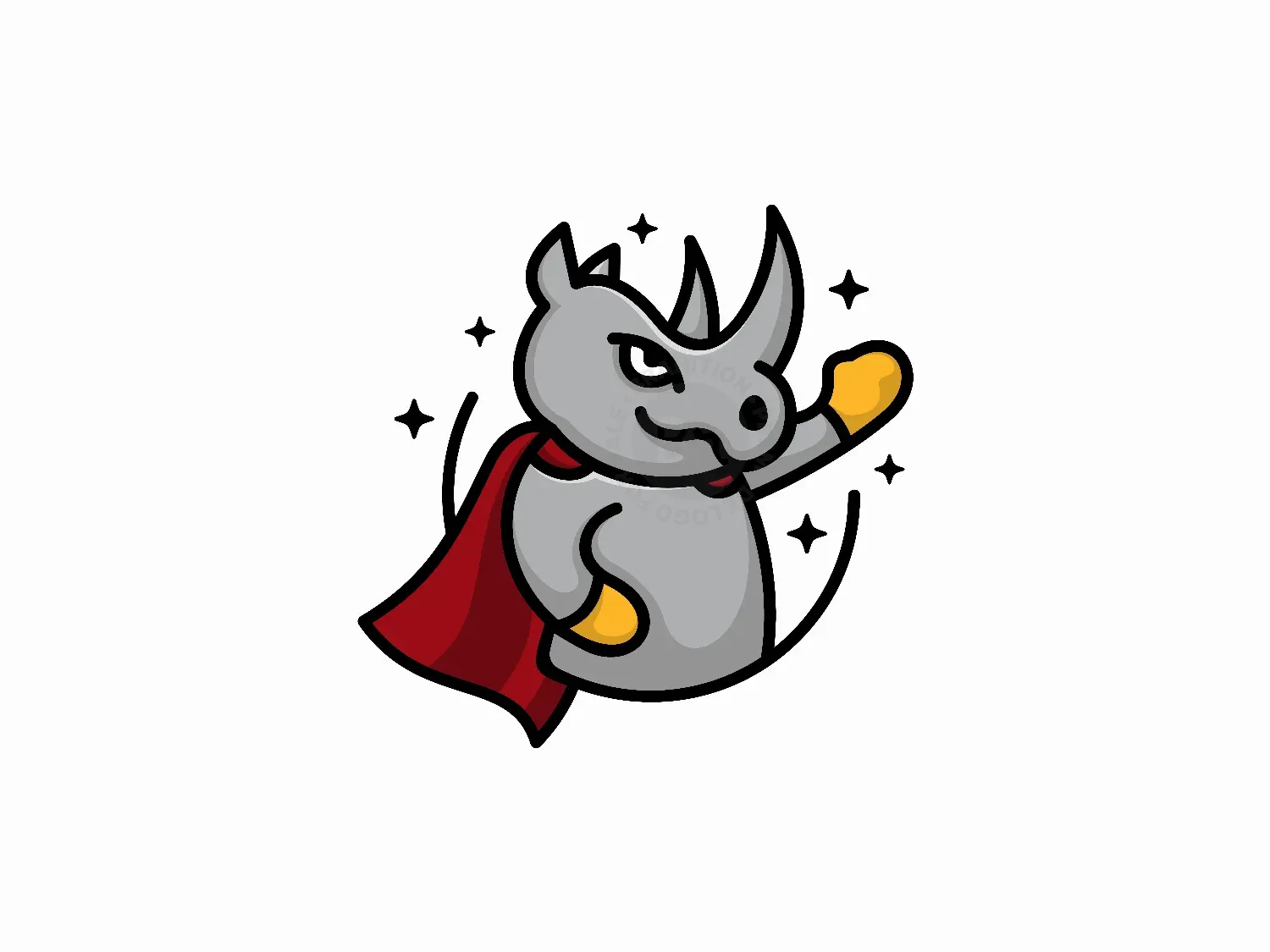 Rhino Superhero Logo