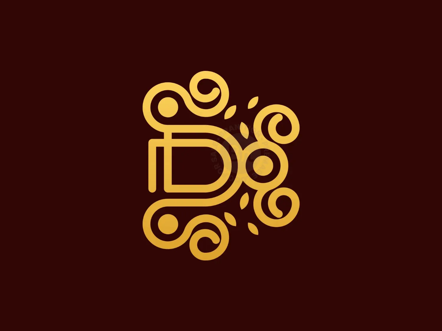 Letter D Ornament Luxury Logo