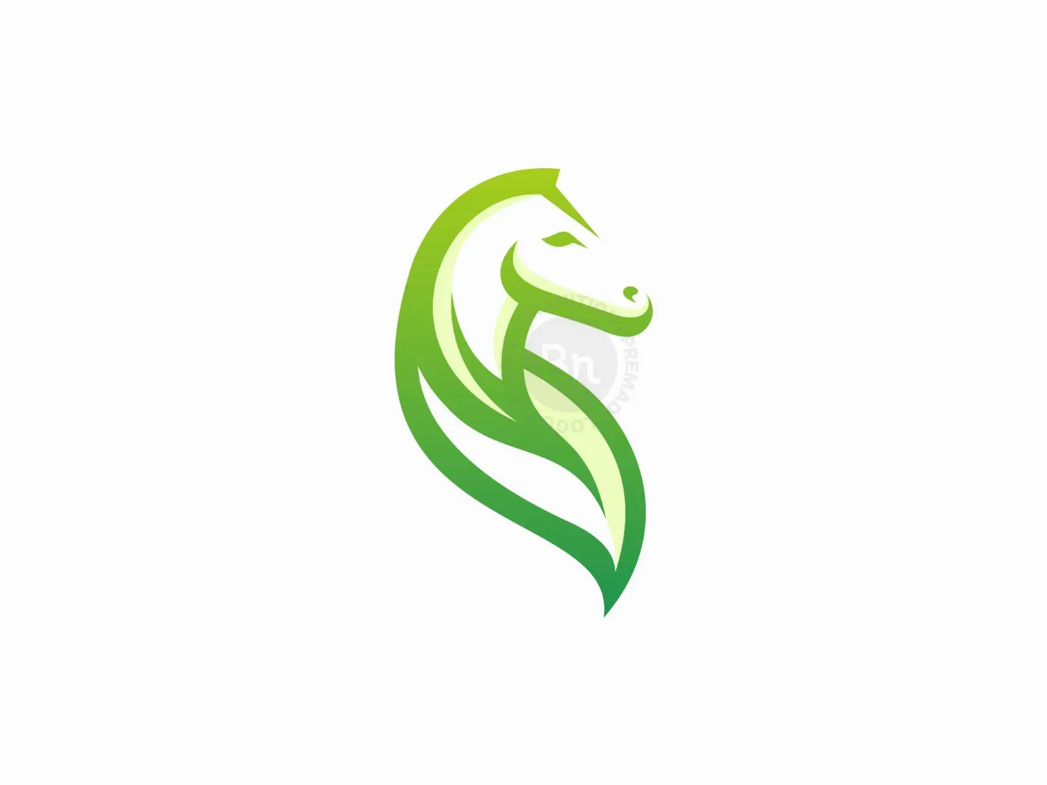 Horse Leaf Nature Logo