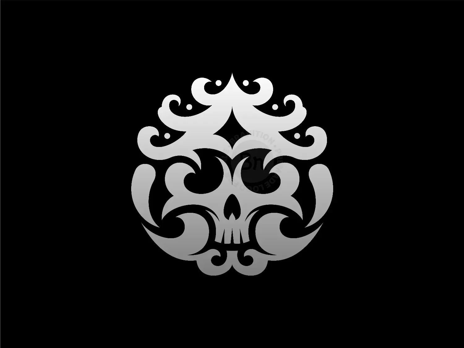 Skull Ornament Luxury Logo