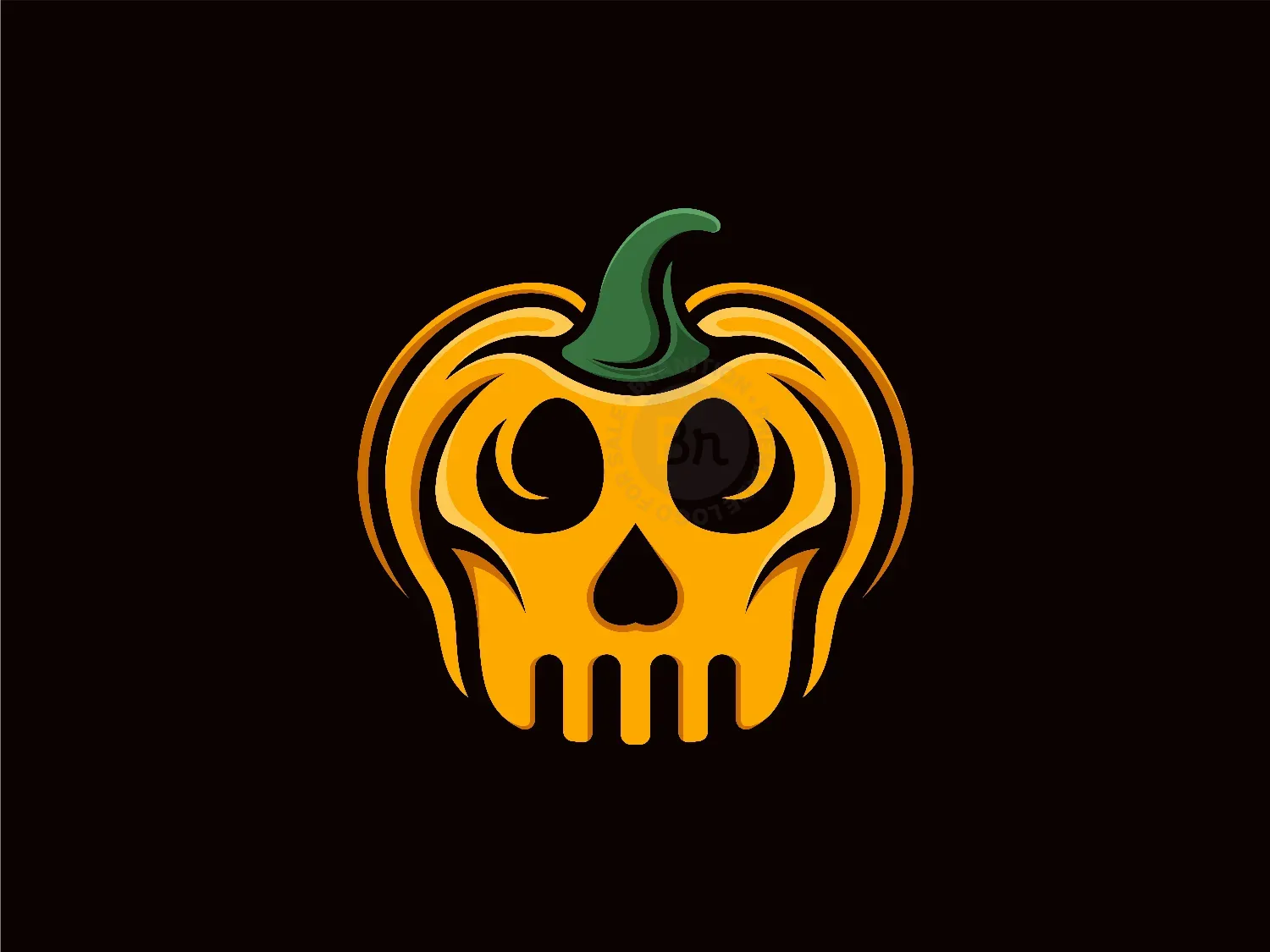 Skull Pumpkin Logo