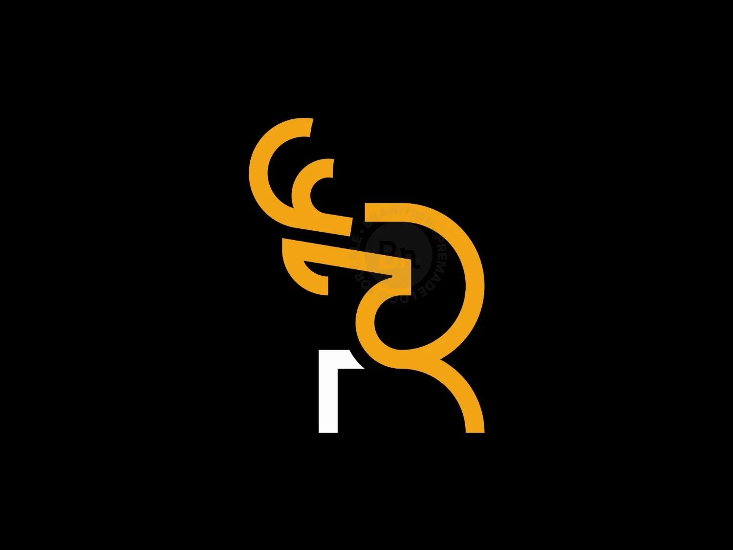Letter R Deer Logo