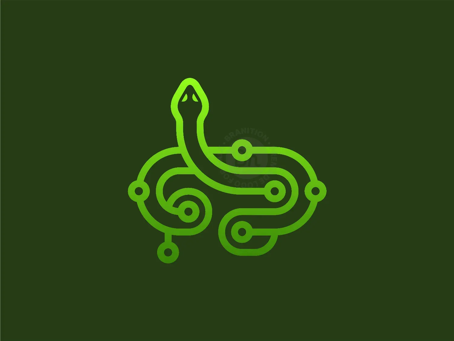 Snake Circuit Tech Logo