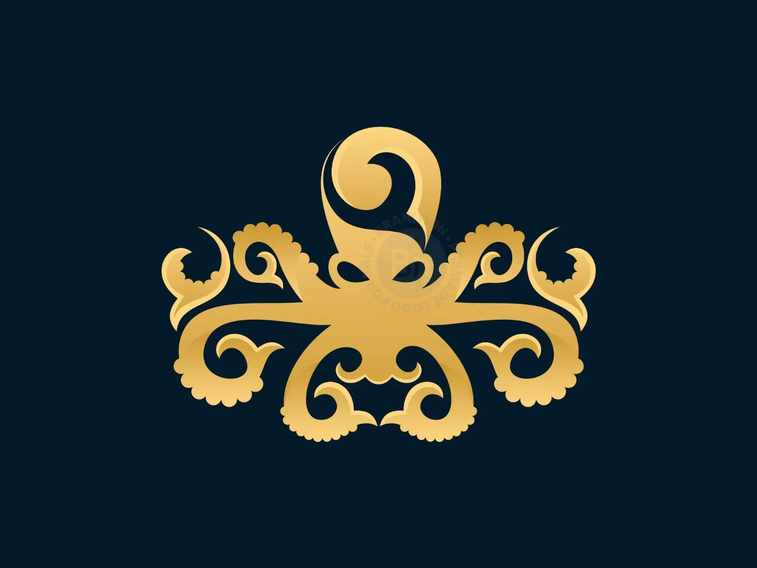 Octopus Ornament Luxury Logo