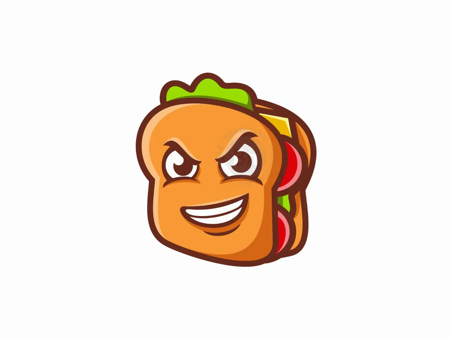 Sandwich Mascot Vector Logo