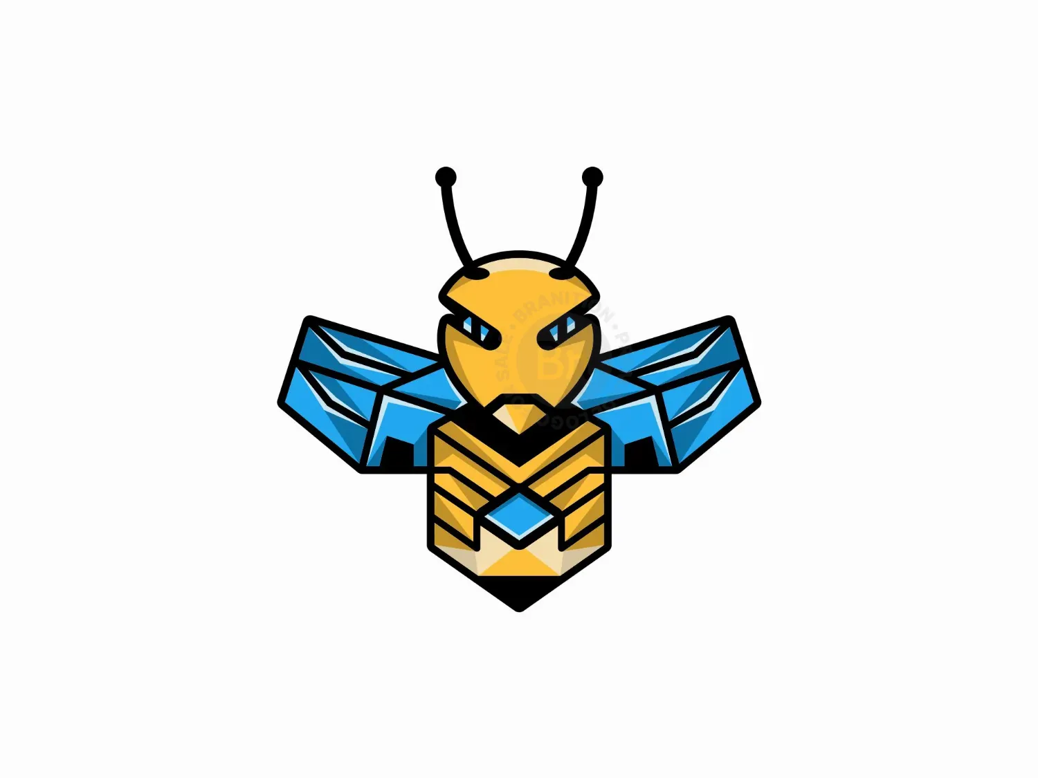 Bee Robotic Mascot Logo