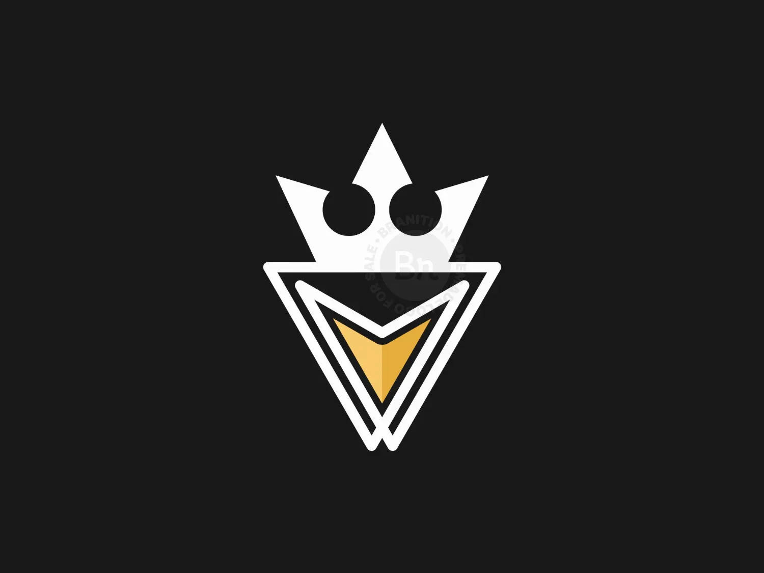 Letter V Crown Luxury Modern Logo