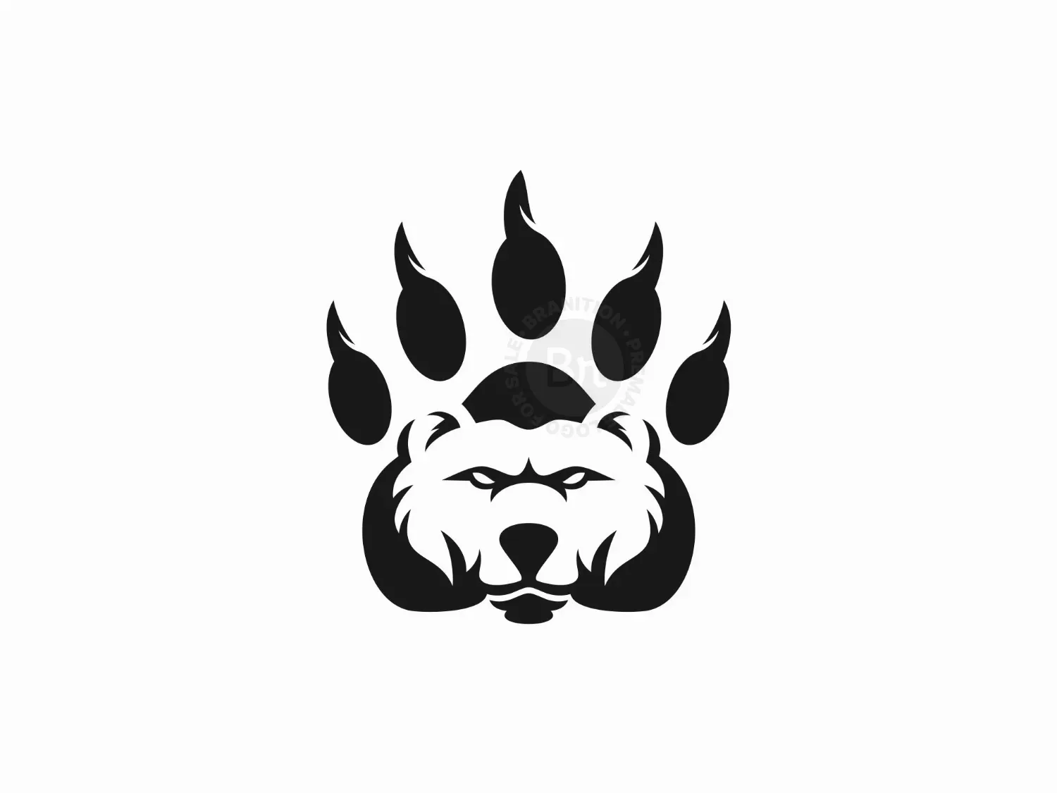 Claw Bear Silhouette Logo