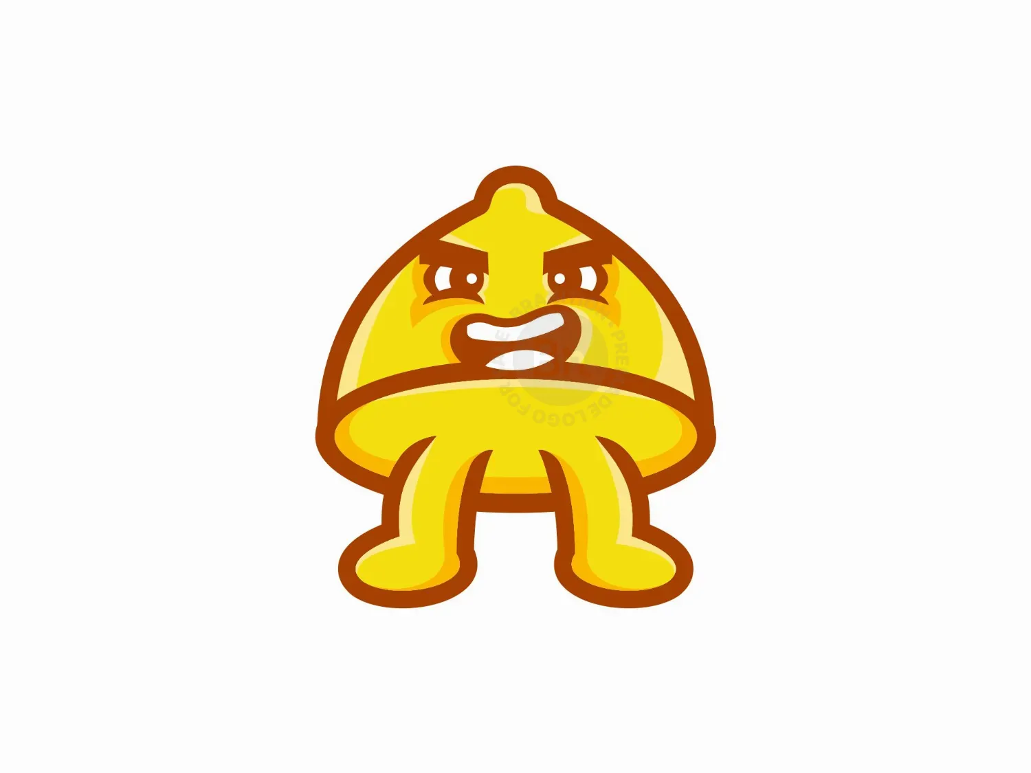 Lemon Mascot Cartoon Logo