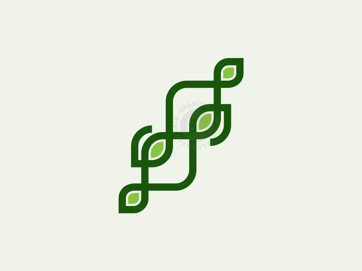 Letter H Leaf Nature Logo