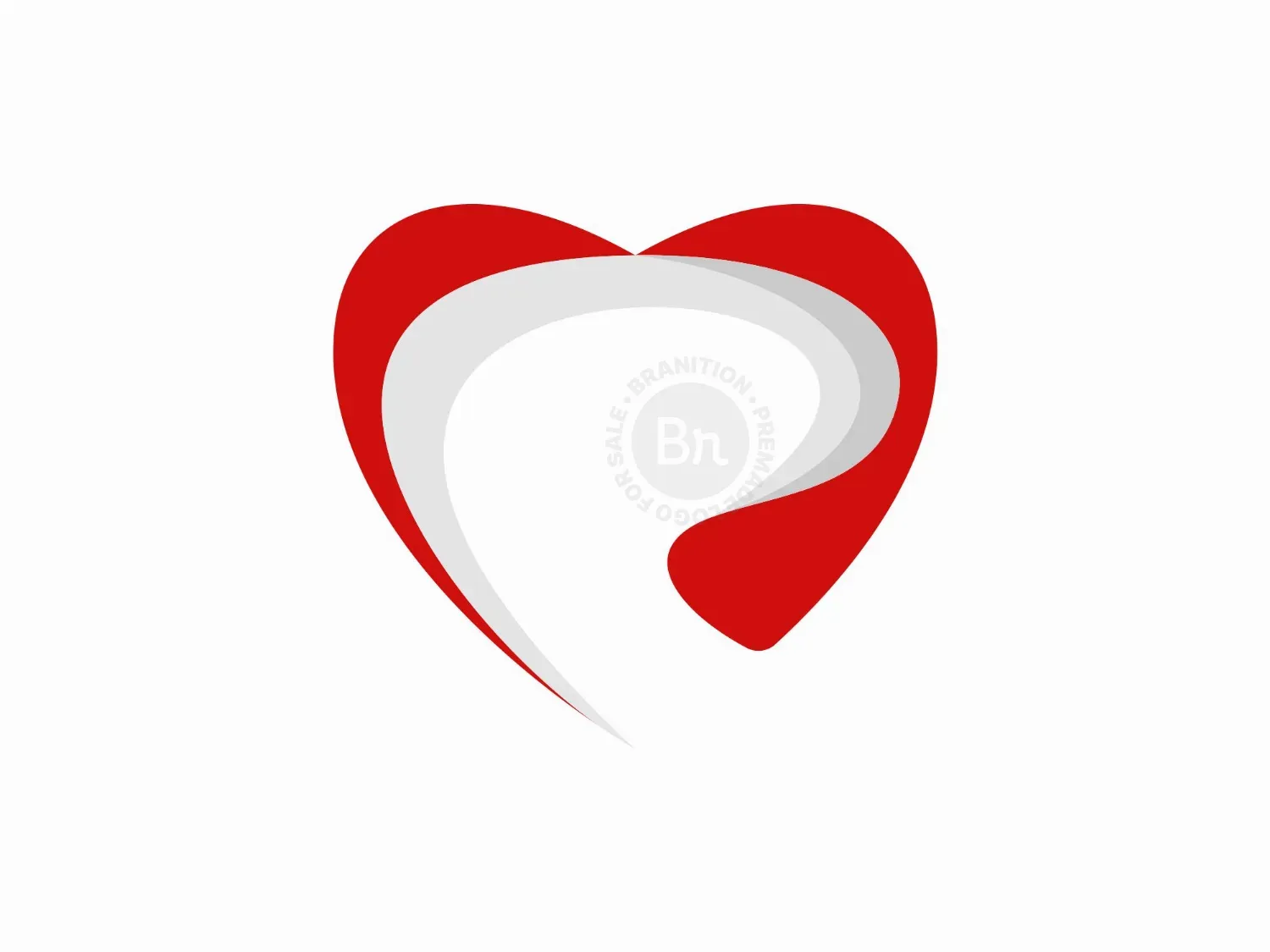 Letter R Love Logo