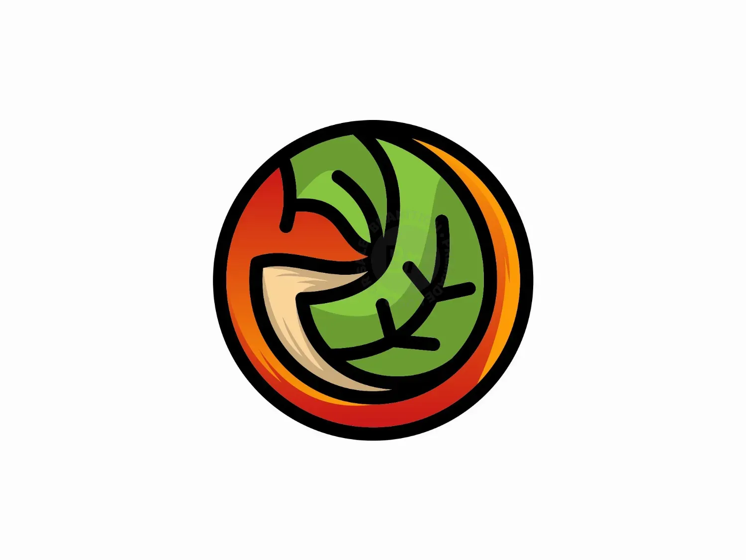 Fox Leaf Circle Logo