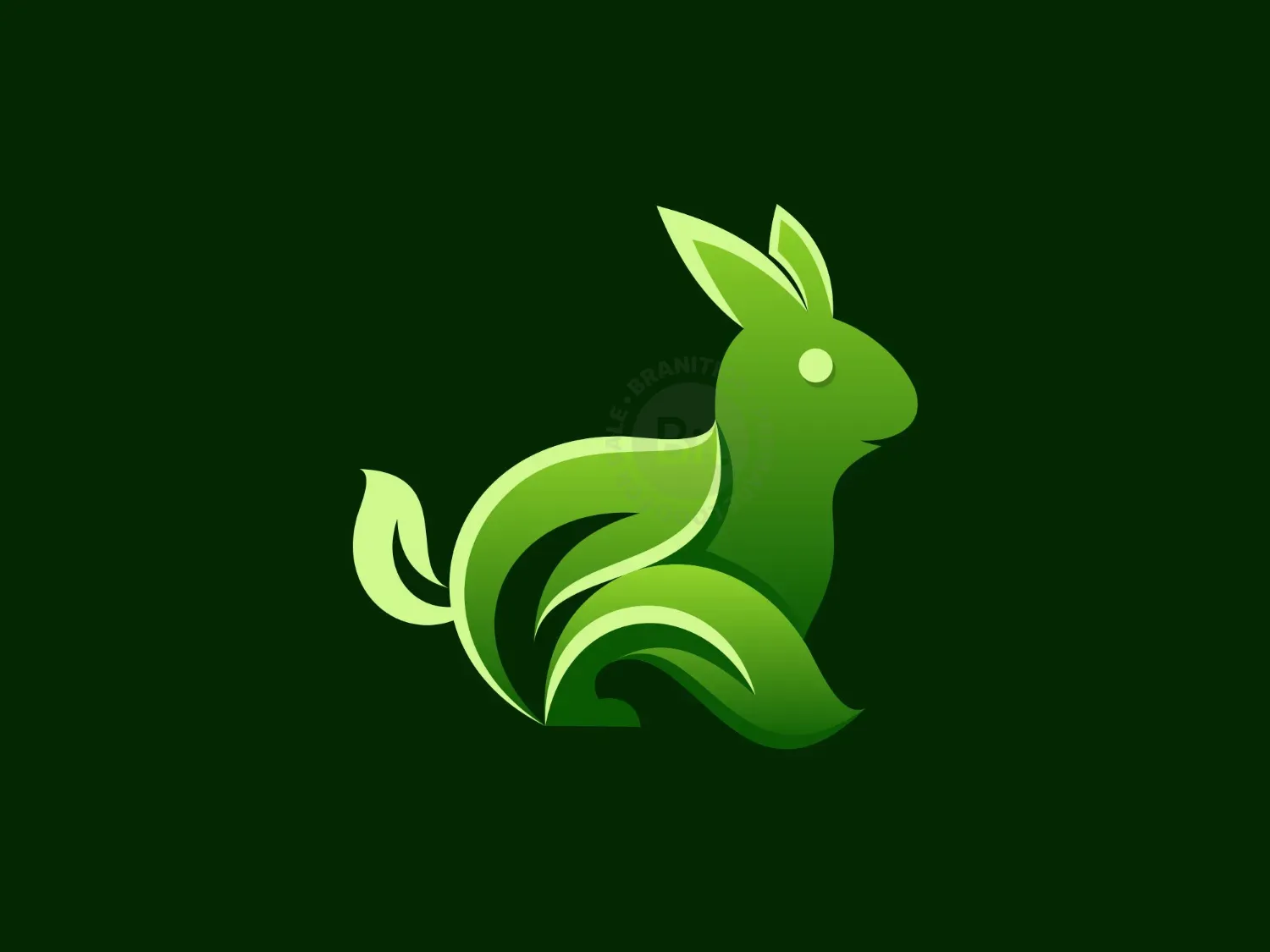 Rabbit Leaf Nature Logo