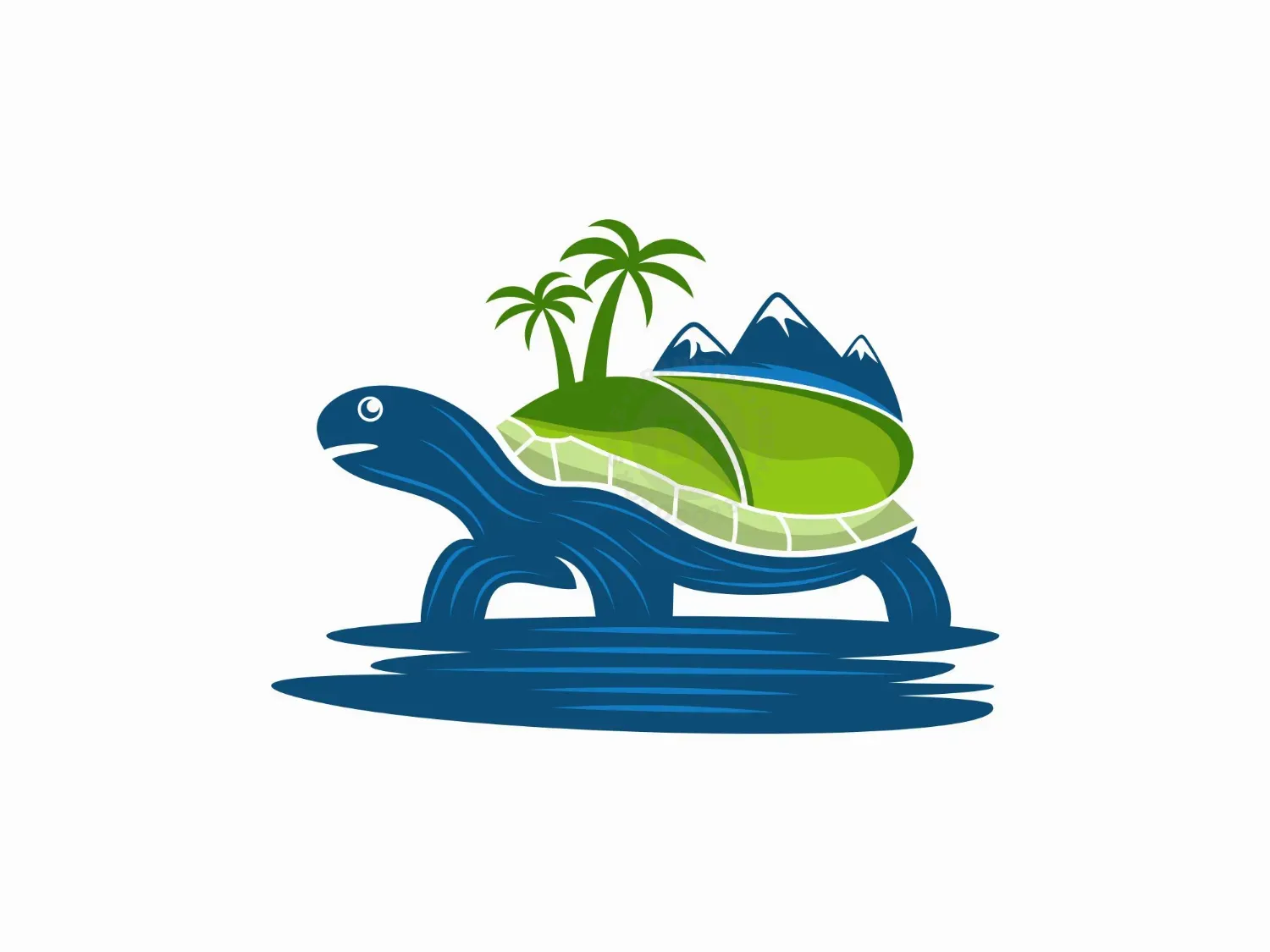 Turtle Island Illustration Logo