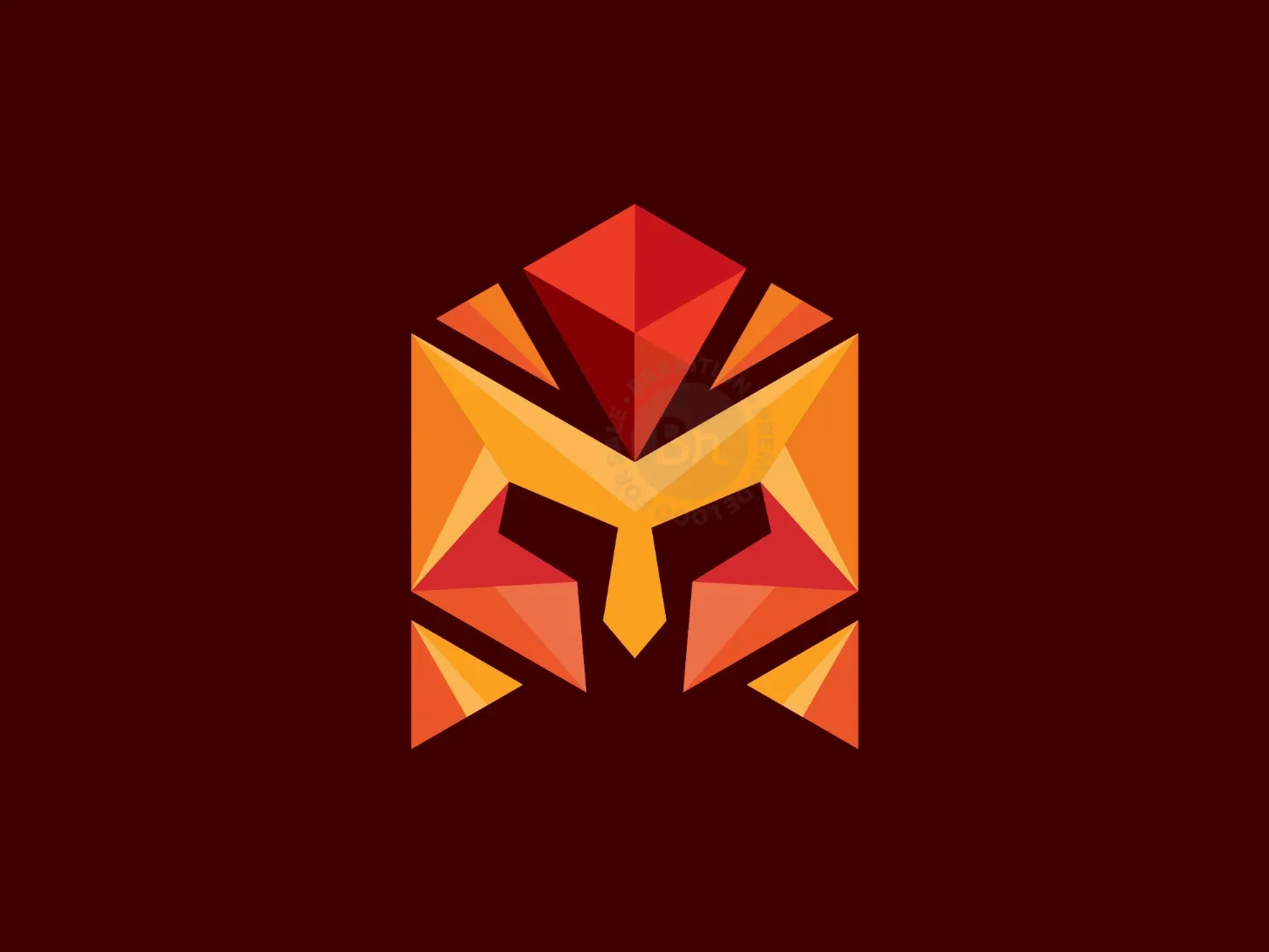 Spartan Polygon Modern Logo