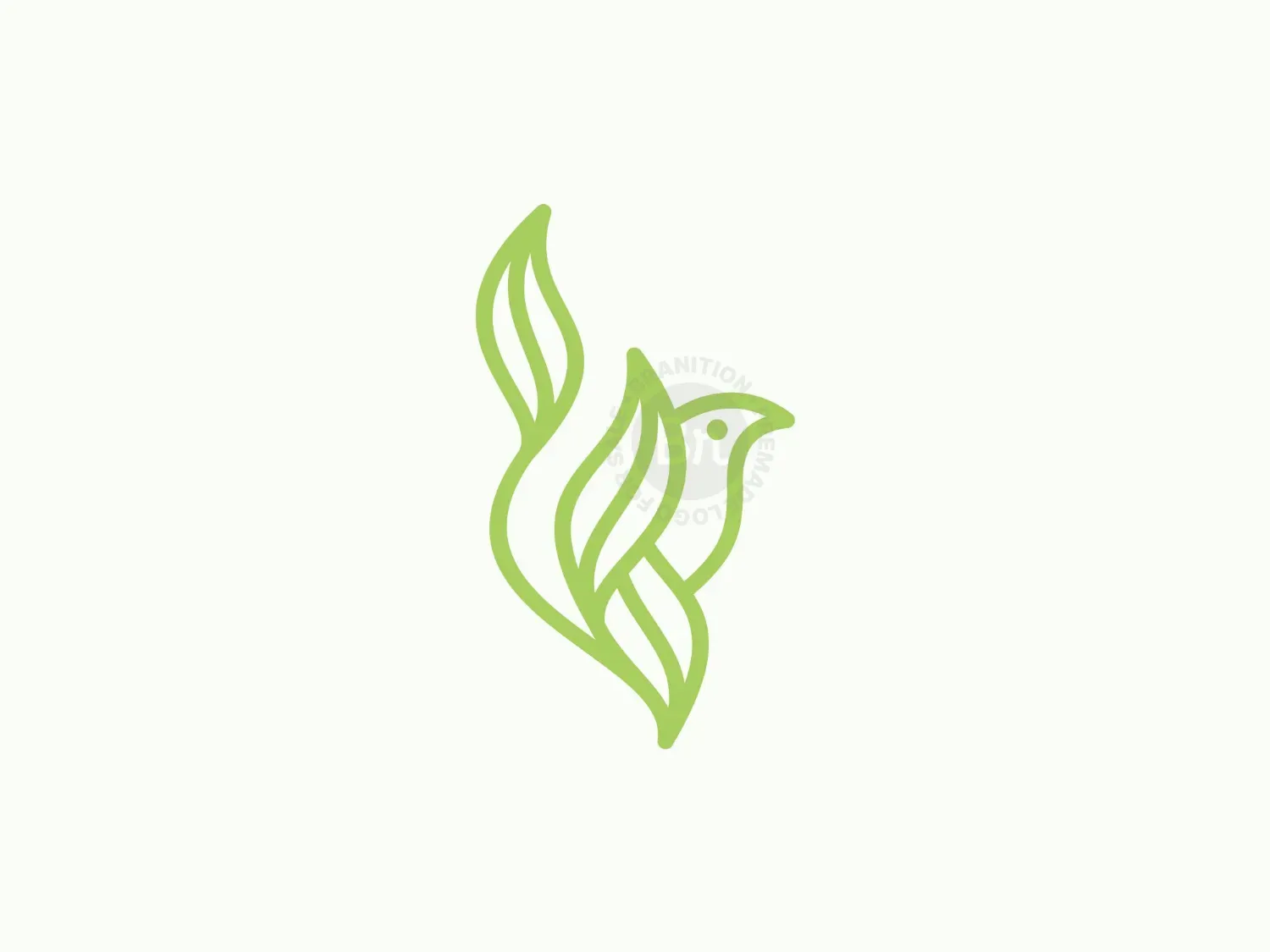 Bird Leaf Nature Logo