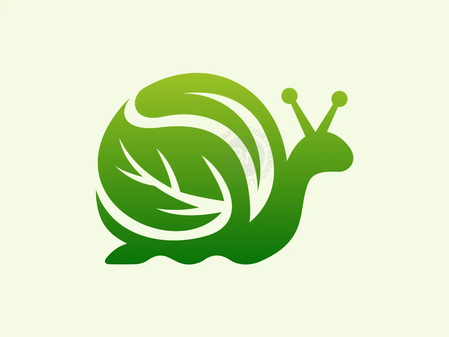Snail Leaf Nature Logo