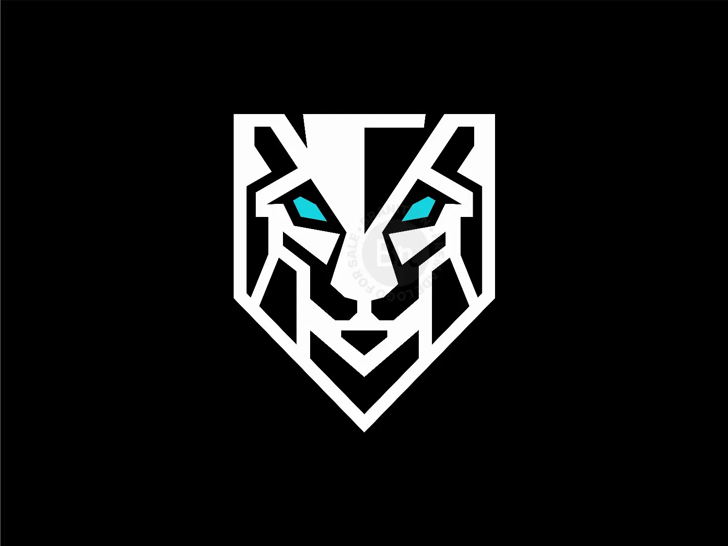 Wolf Shield Geometric Logo