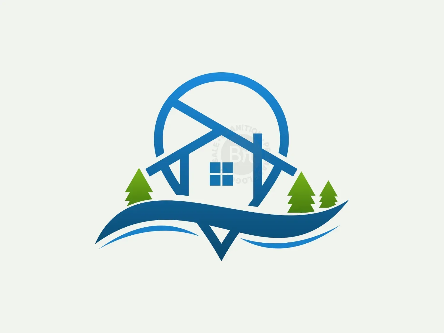 Home Pin Location Landscaping Logo