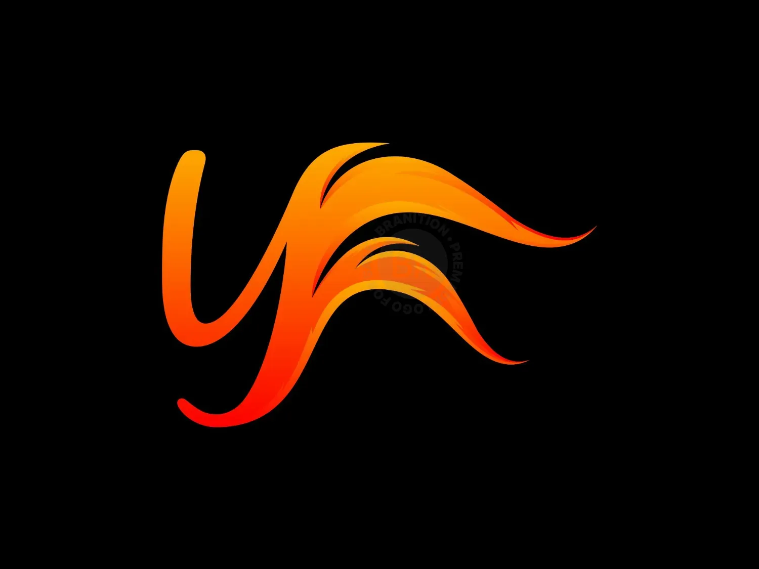 Letter YF Fire Logo