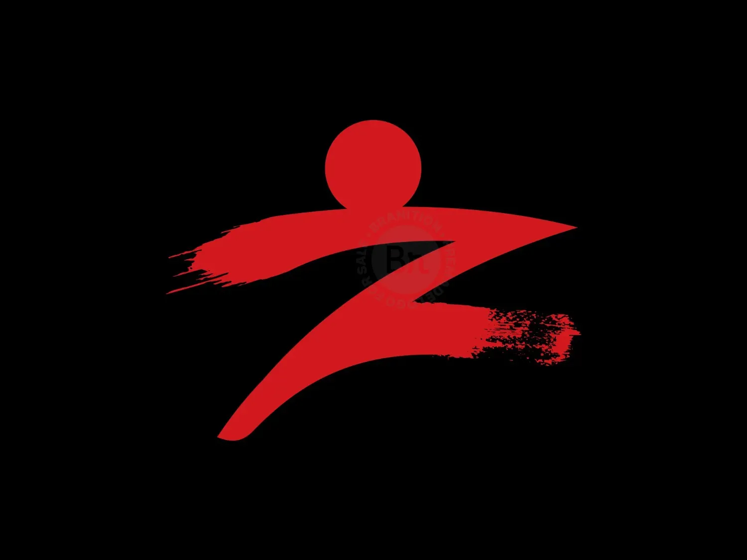 Letter Z Brush Human Logo