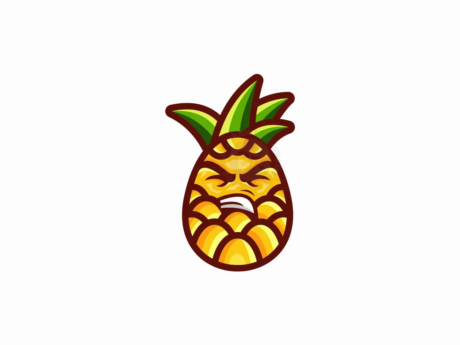 Pineapple Mascot Vector Logo