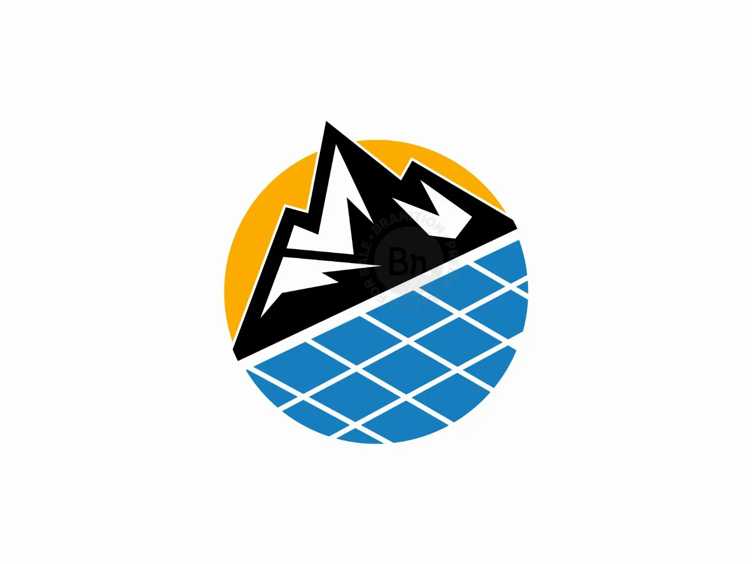Mountain Solar Energy Industrial Logo