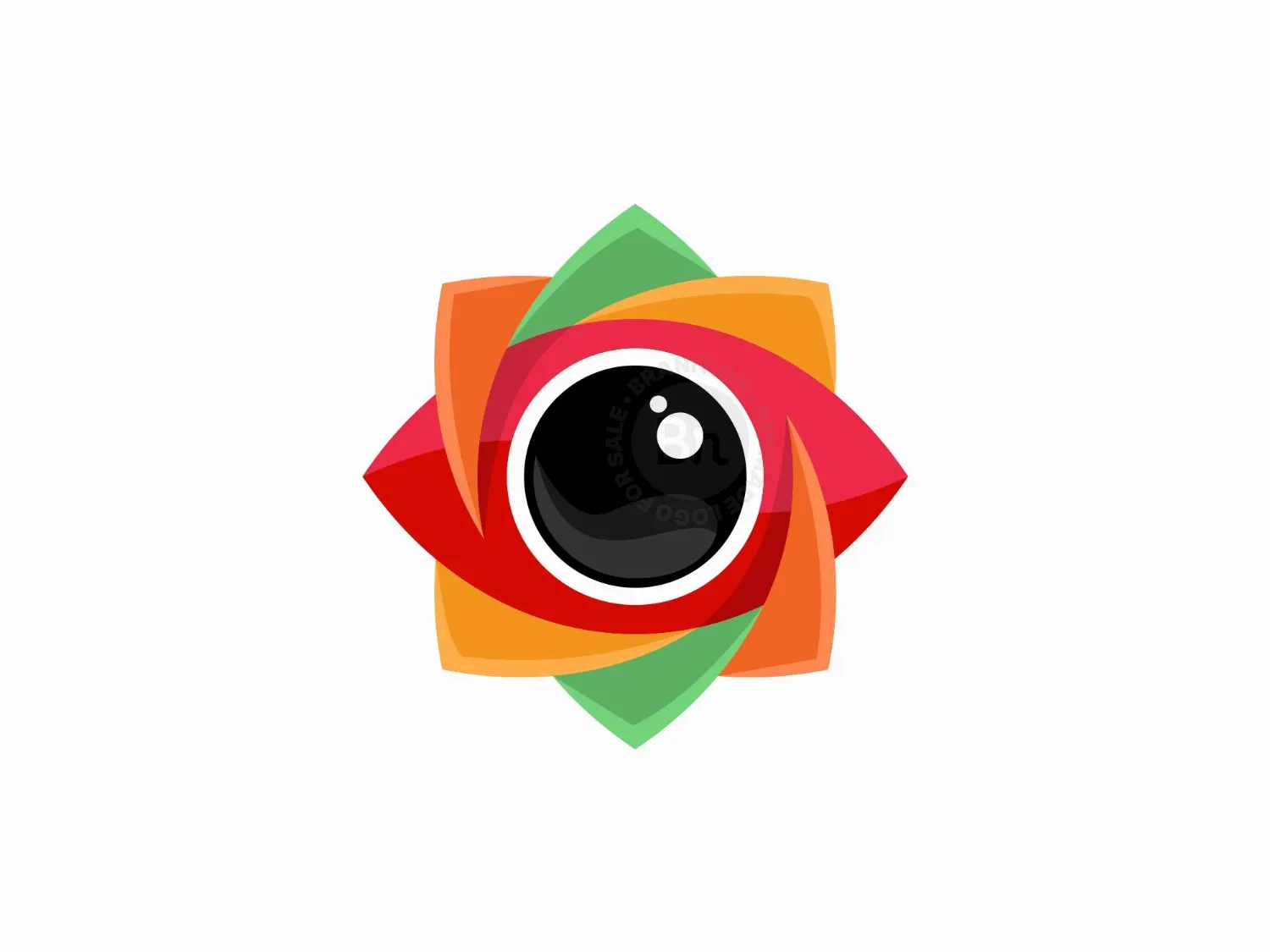 Lens Eye Flower Media Logo