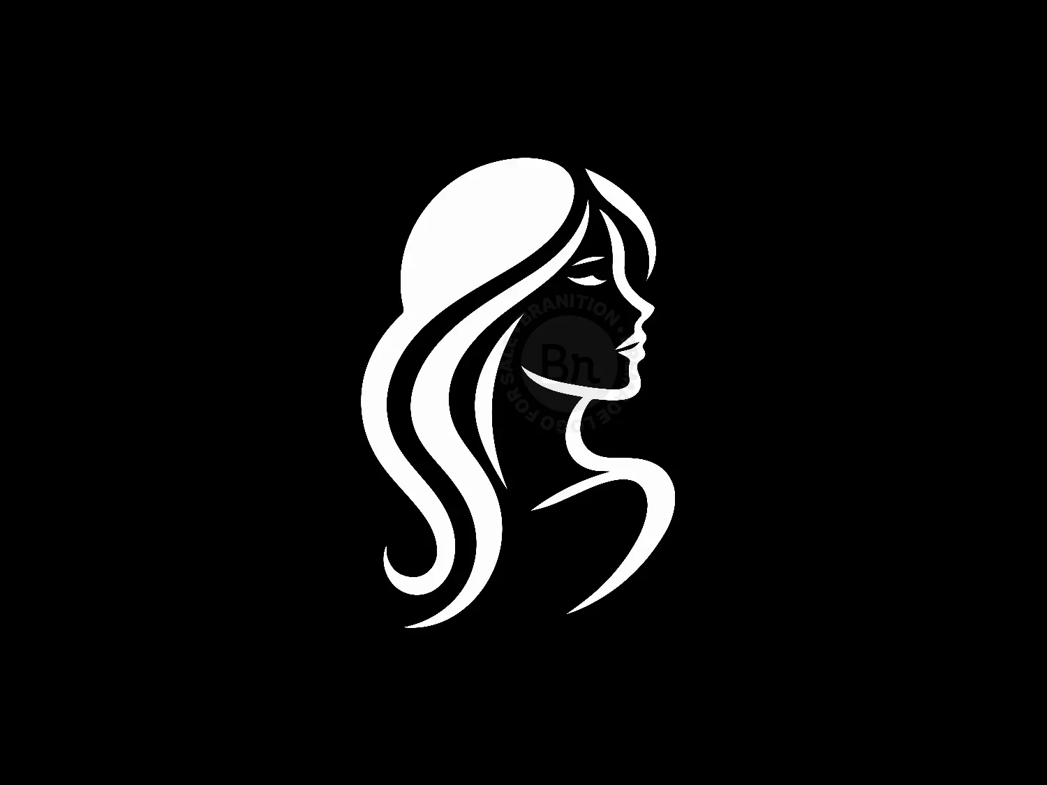 Abstract And Elegant Woman Face Logo