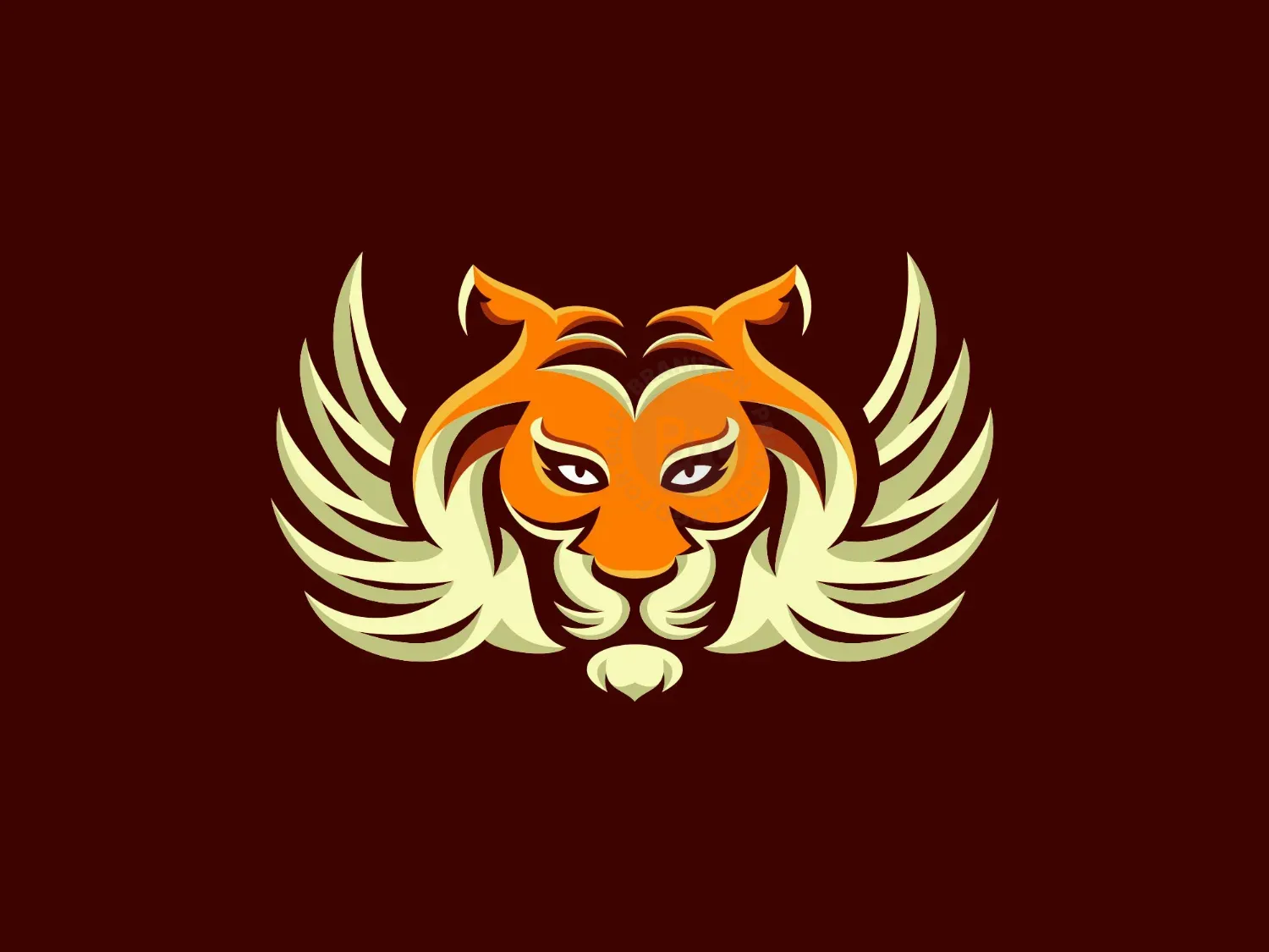 Tiger Wing Fly Mascot Logo