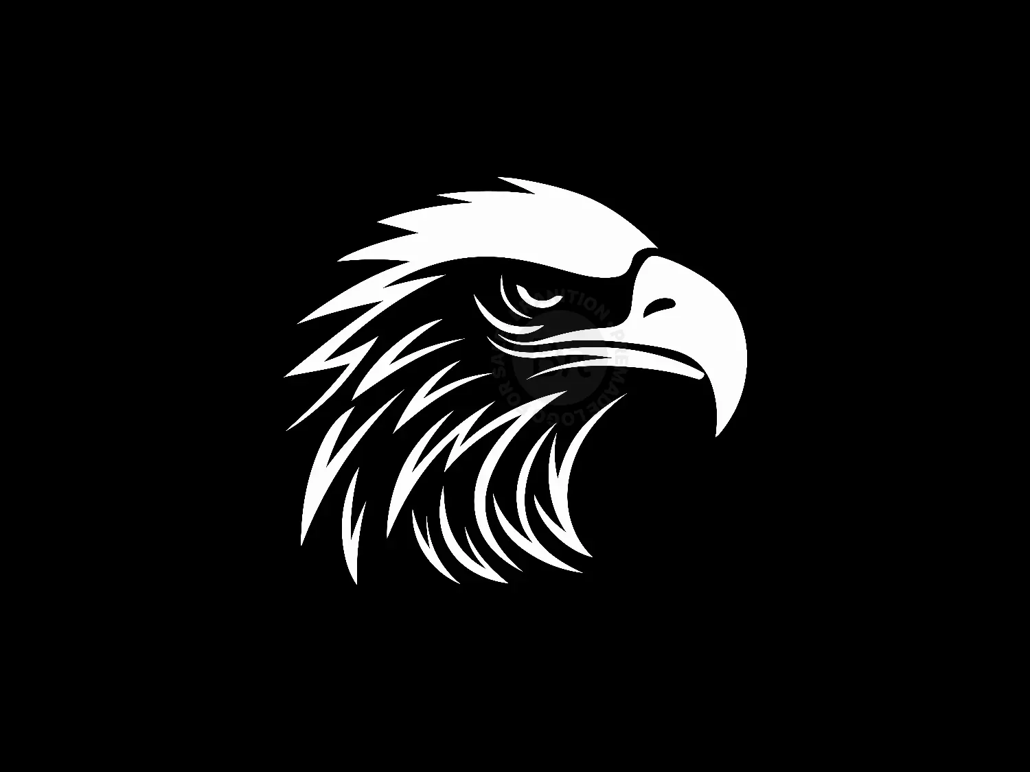 Modern White Eagle Head Logo