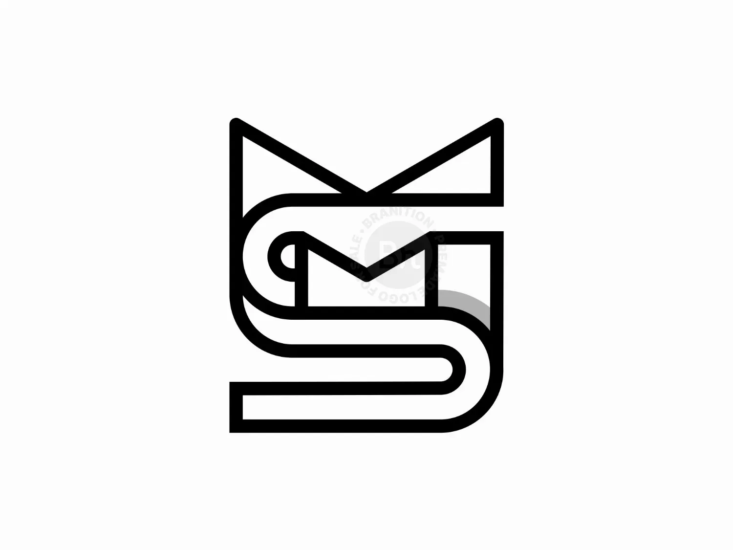 Letter Ms Or Sm Logo