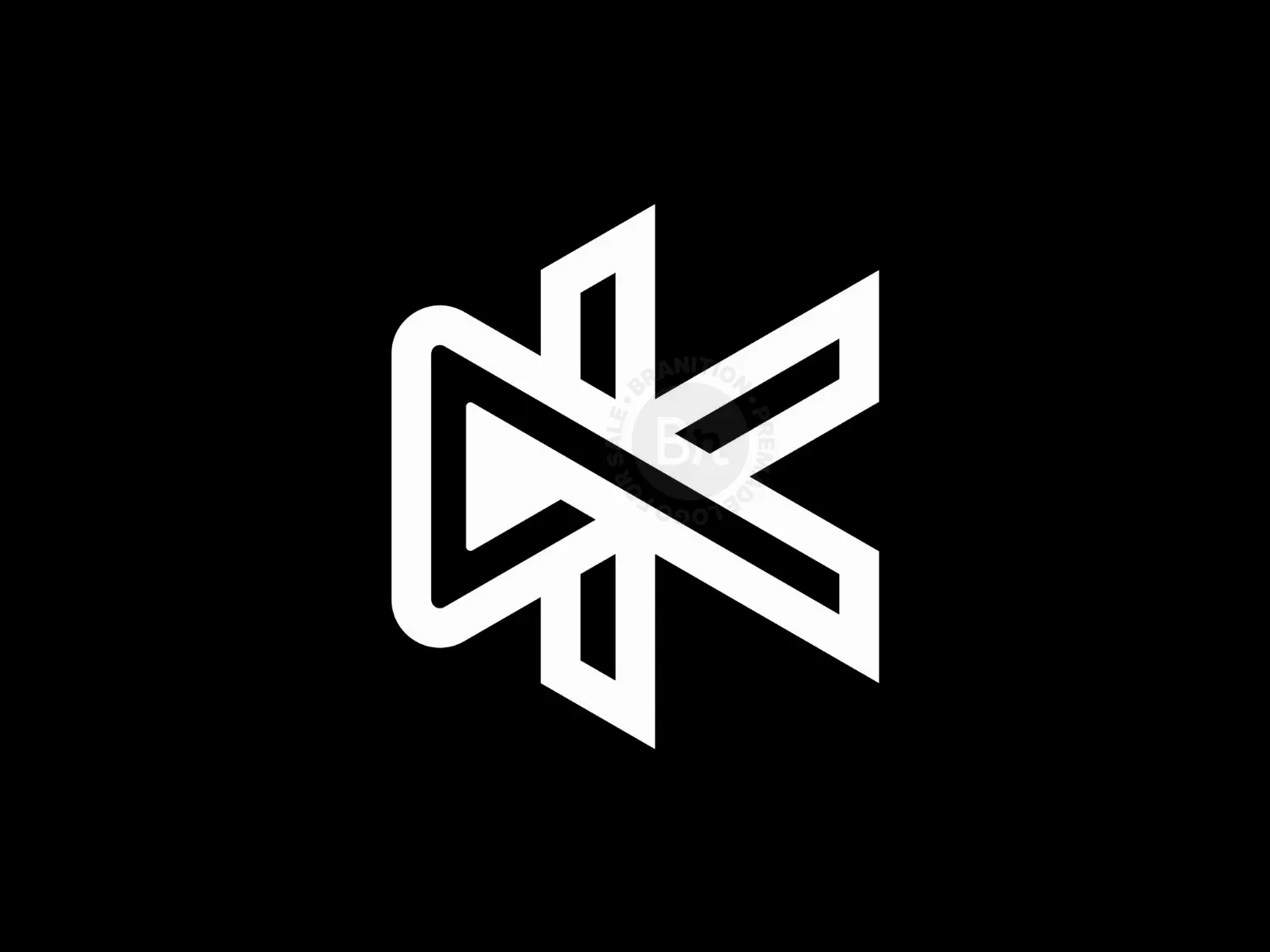 Letter K Media Play Logo