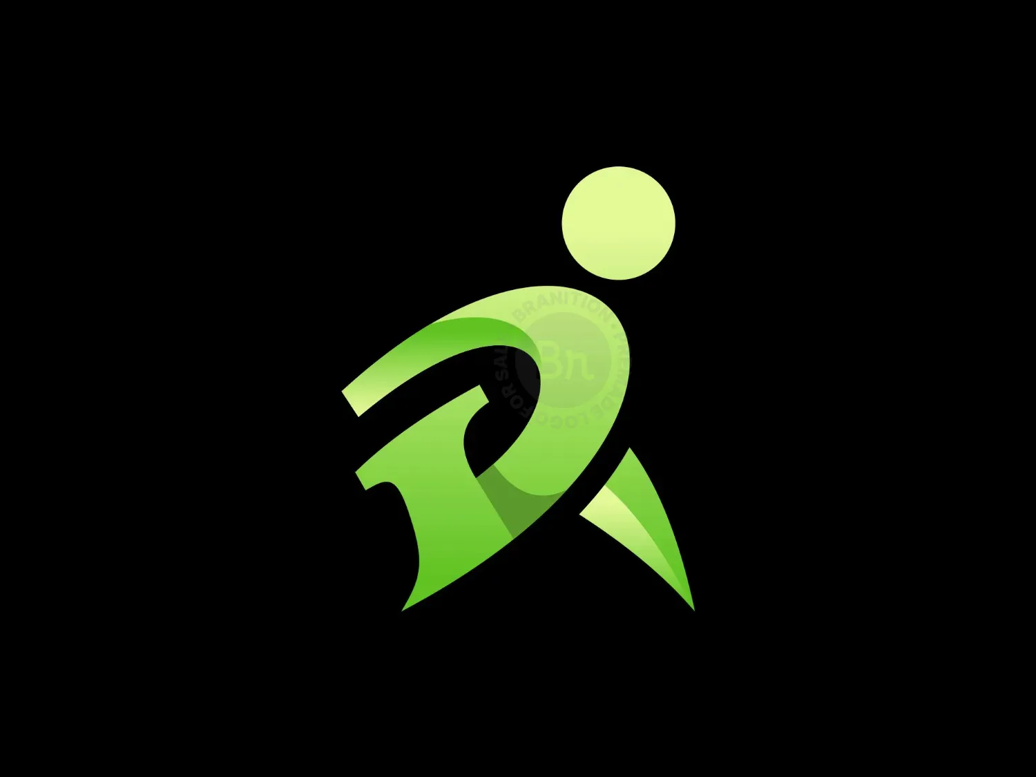 Letter D Human Logo