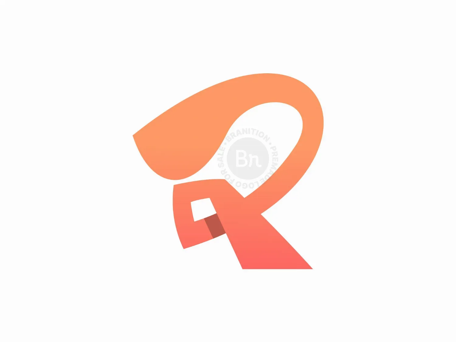 Letter R Modern Geometric Logo