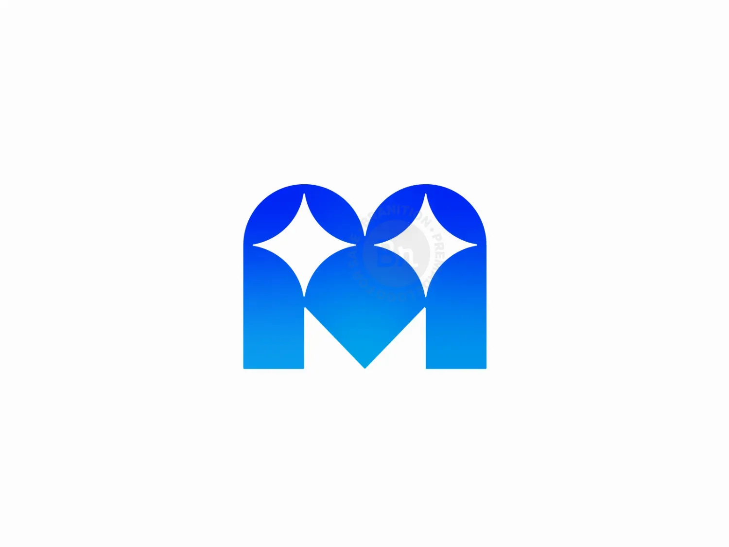 M Logo/ M Modern Logo/ Letter M Star Logo