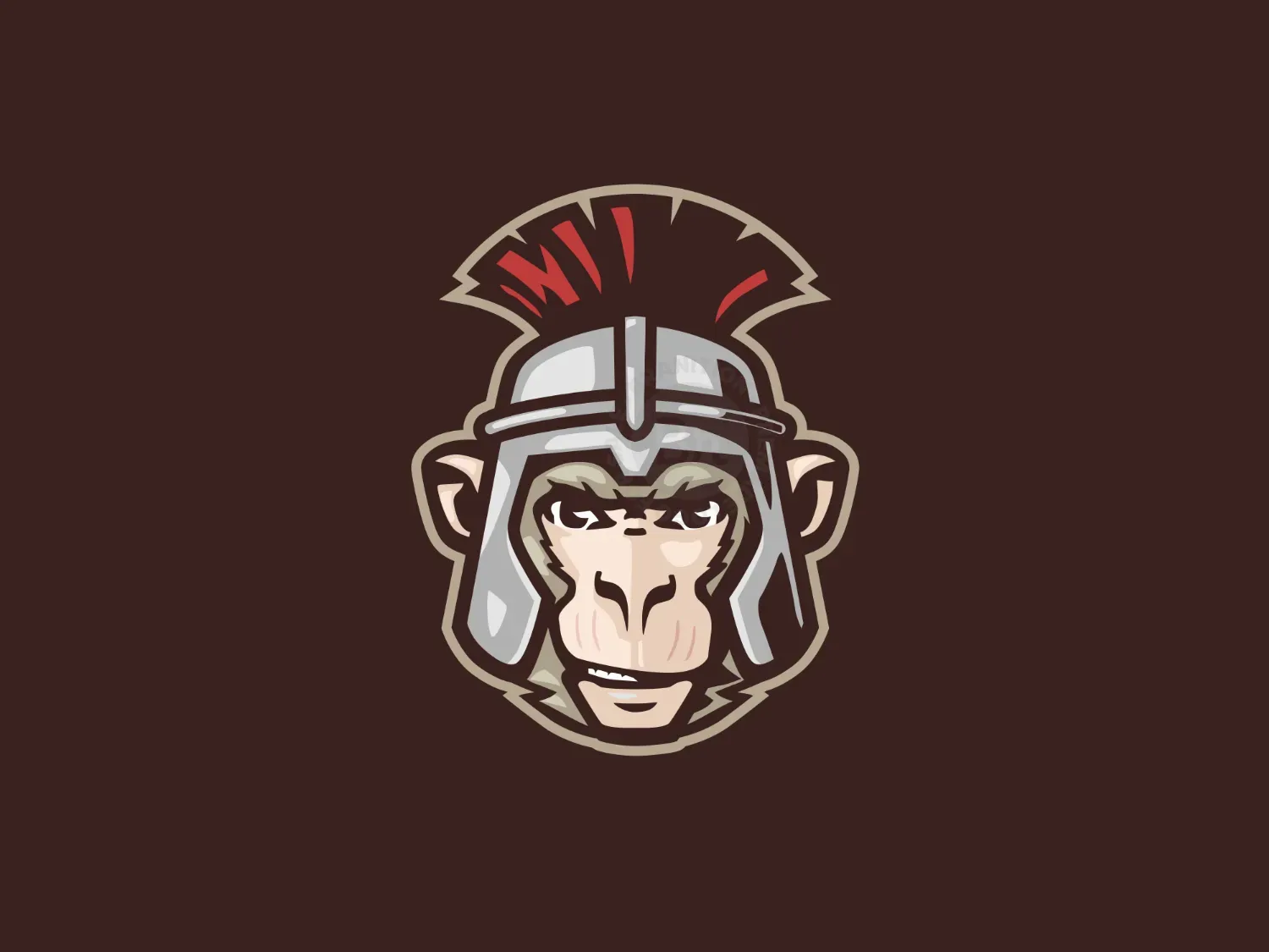 Ancient Roman Monkey Mascot Logo