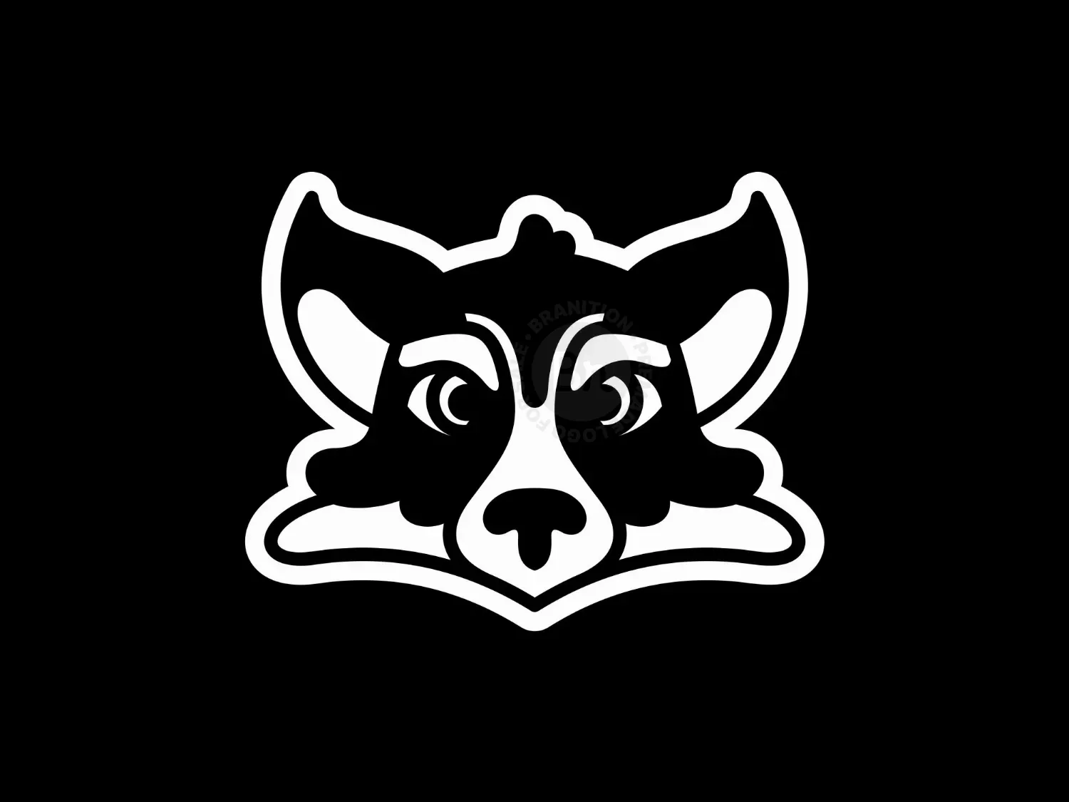 Head Raccoon Mascot Logo