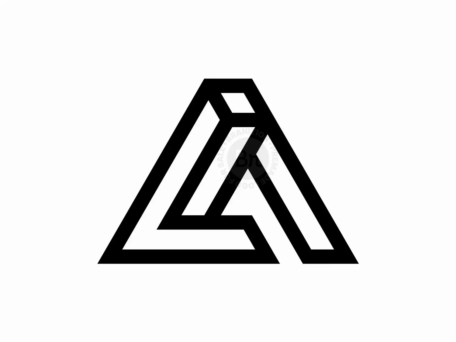 Initial LA Or AL Simple Logo