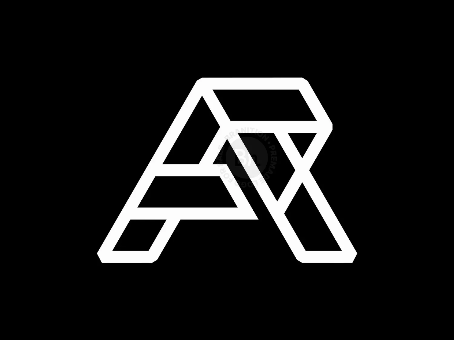 letter p geometric logo 19