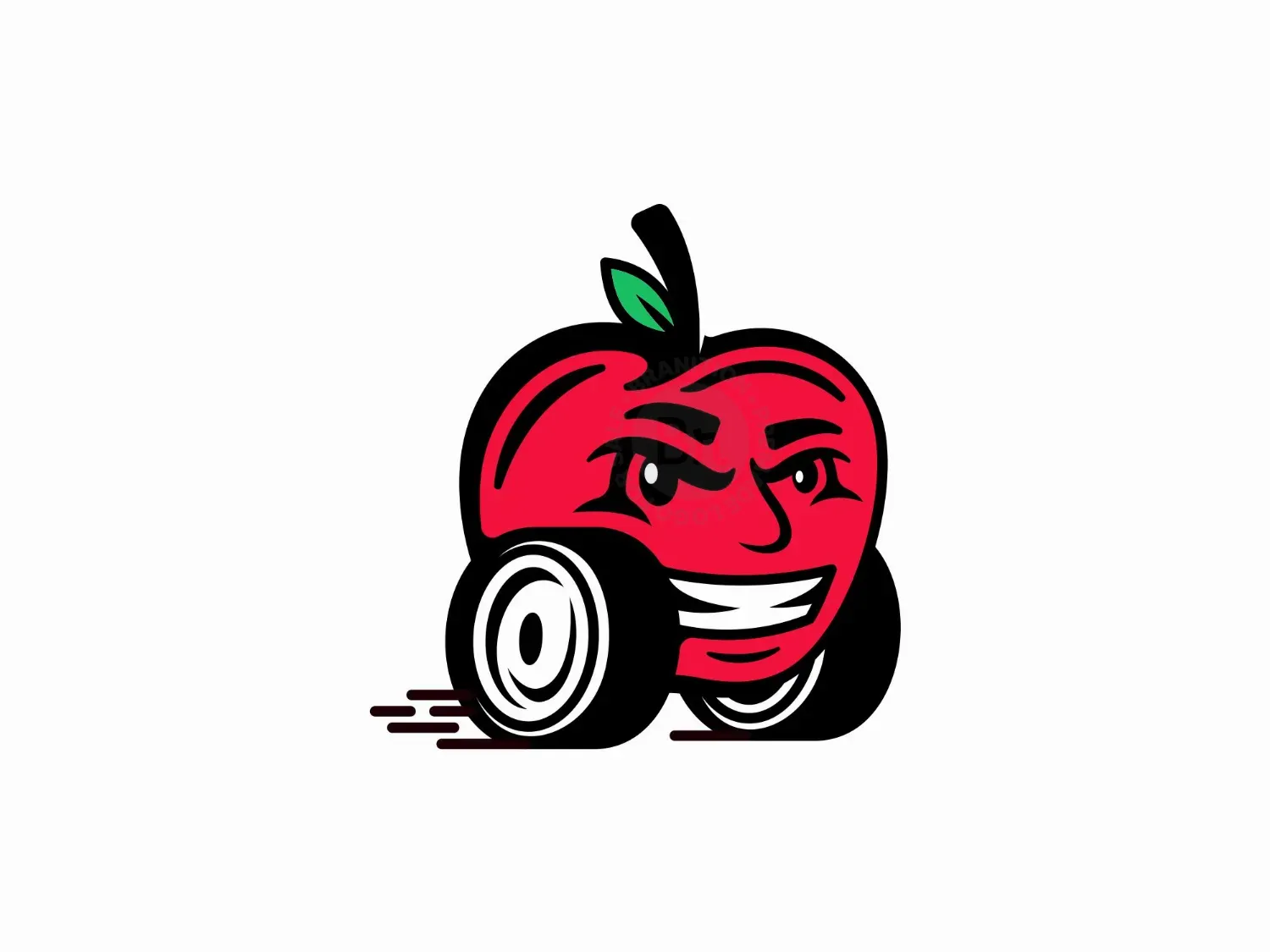 Apple Car Mascot Logo