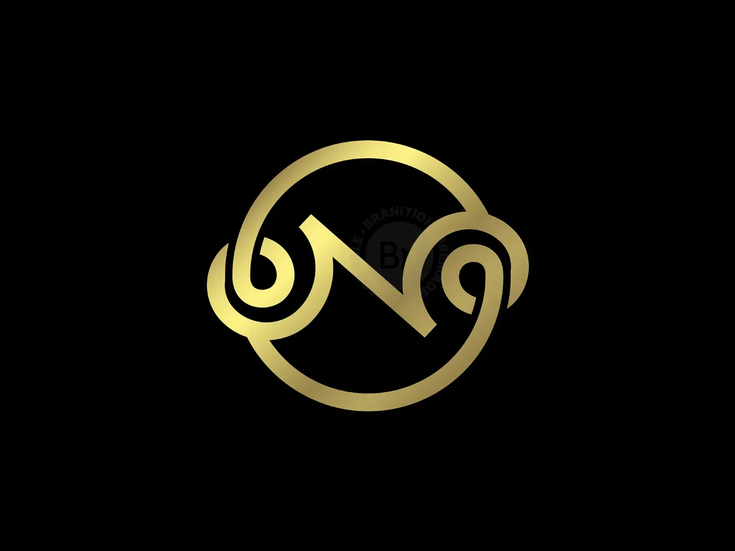 ELEGANT LETTER N