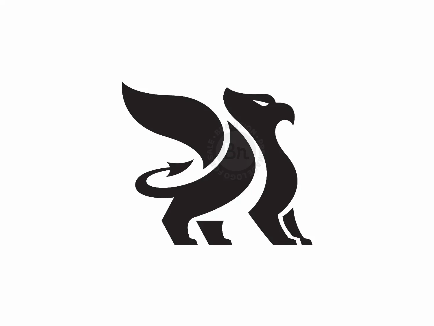 Majestic Griffin Shadow Emblem Design