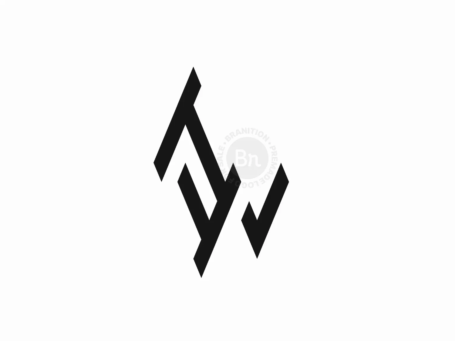 Letter IW Or WI Logo