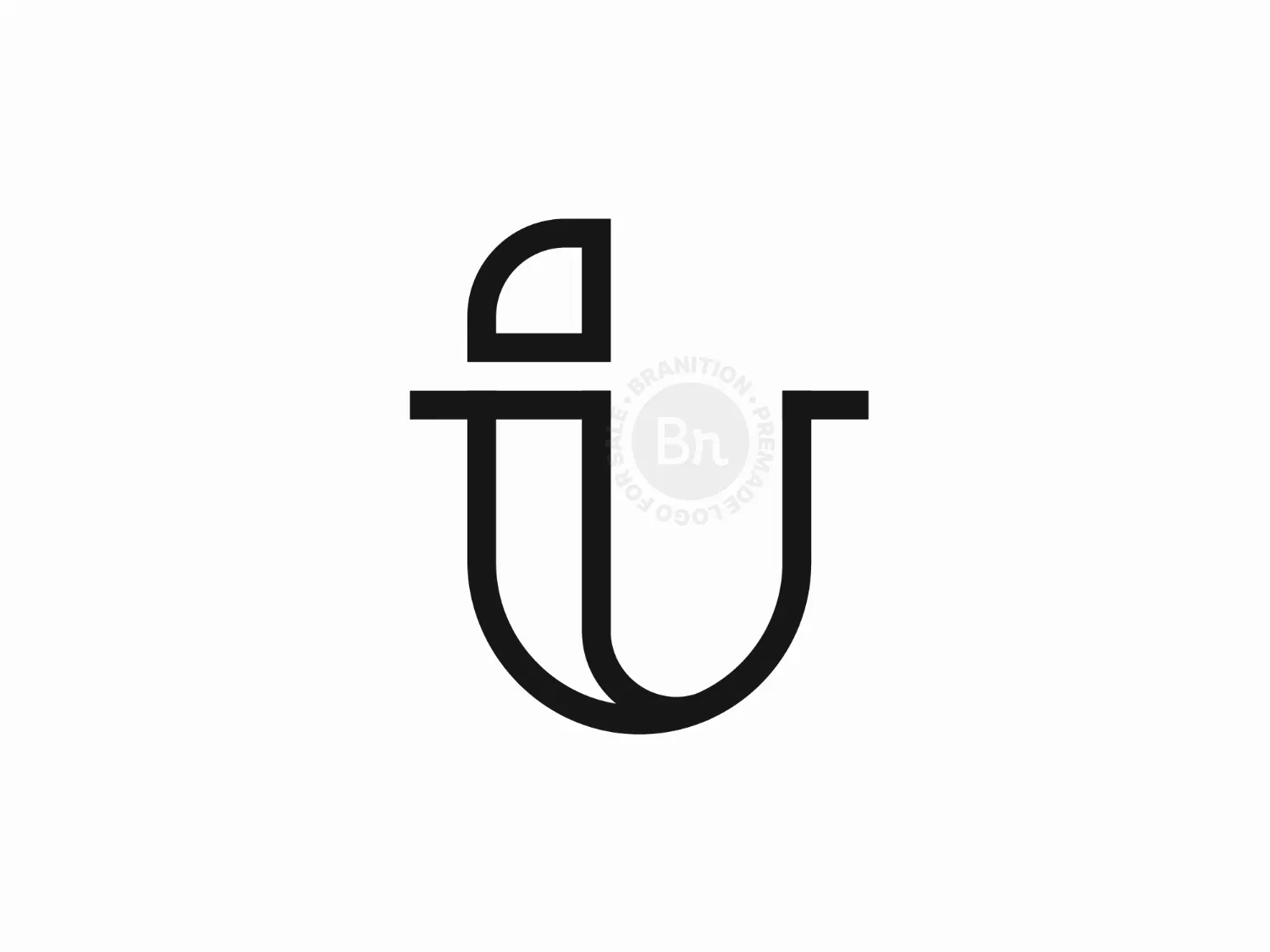 Letter IU Or UI Logo