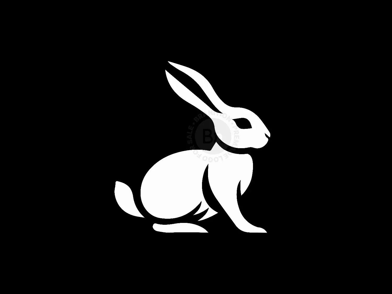 Modern And Elegant White Rabbit Logo