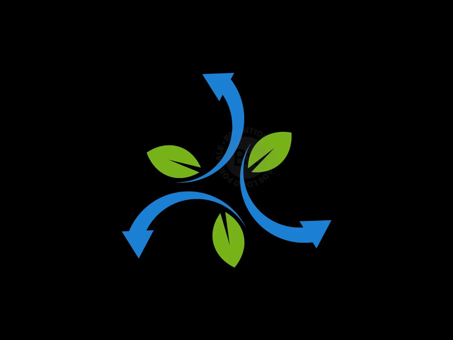 Letter A Arrow Leaf Logo