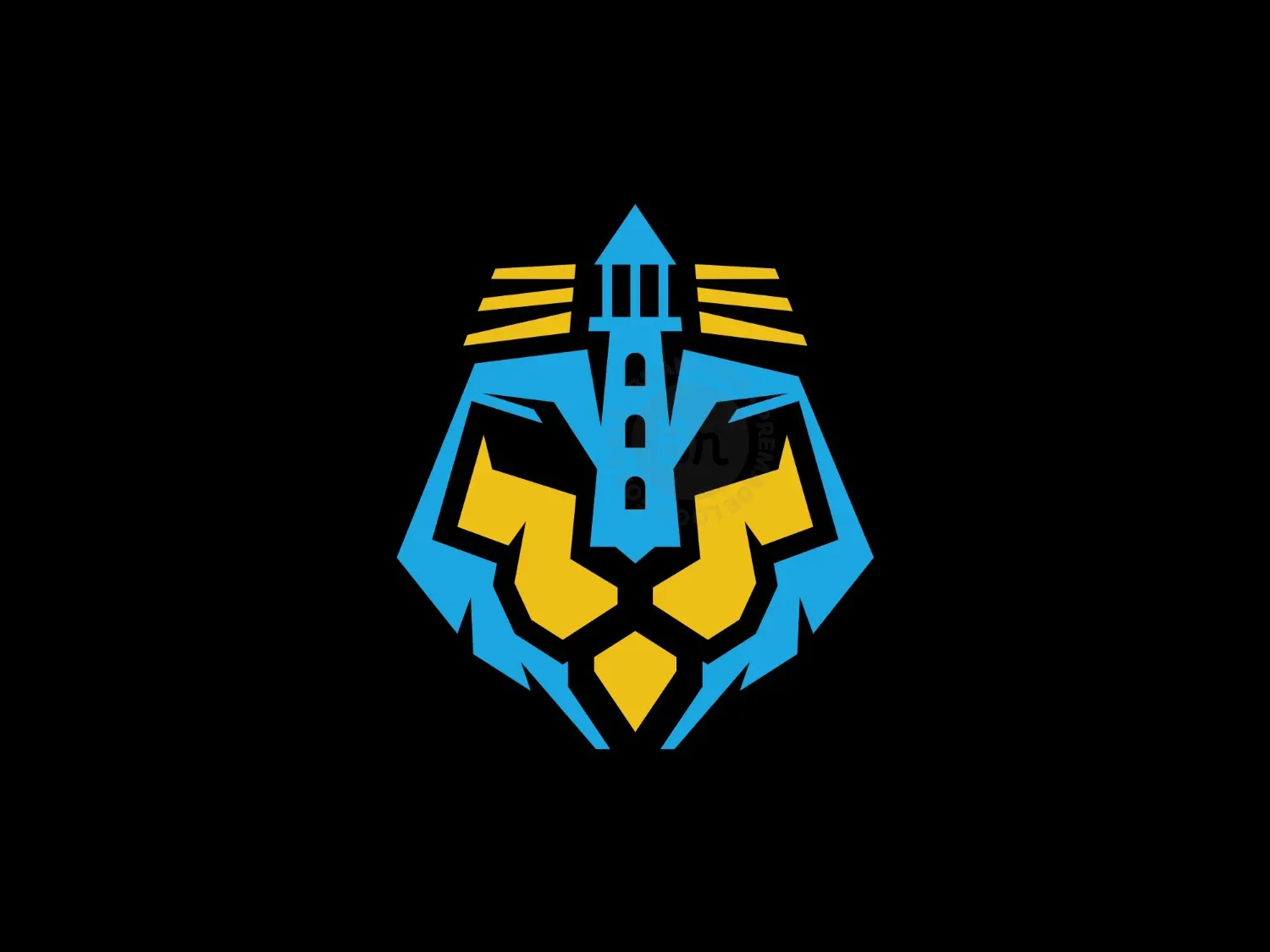 Lion Lighthouse Logo