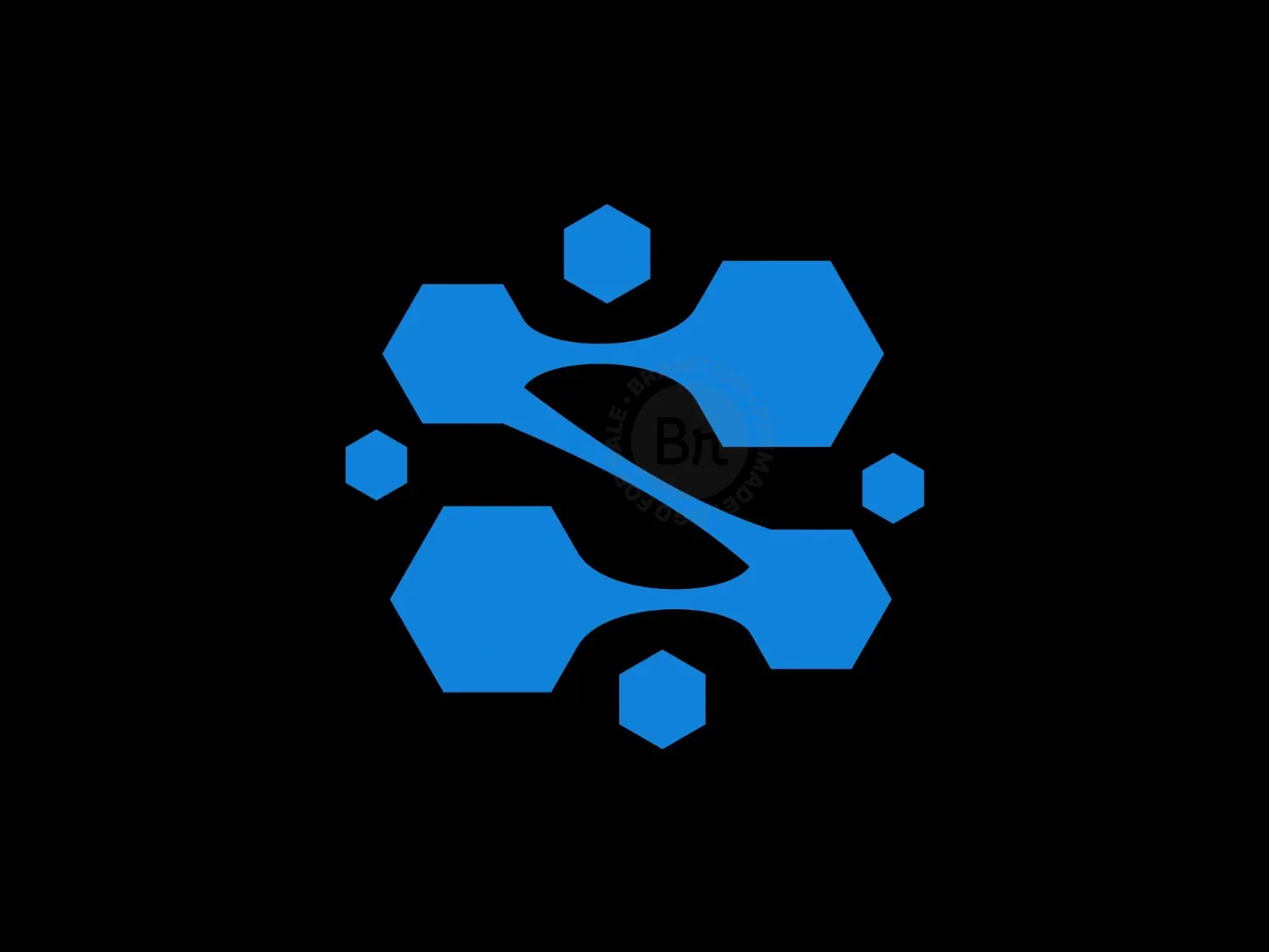 Letter S Molecule Tech Logo