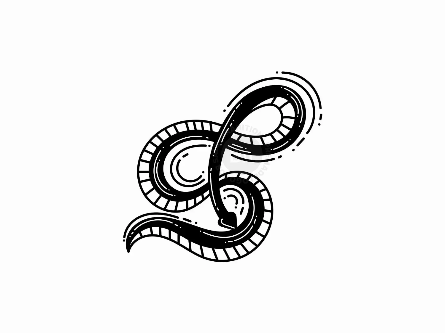 Letter S Snake Logo